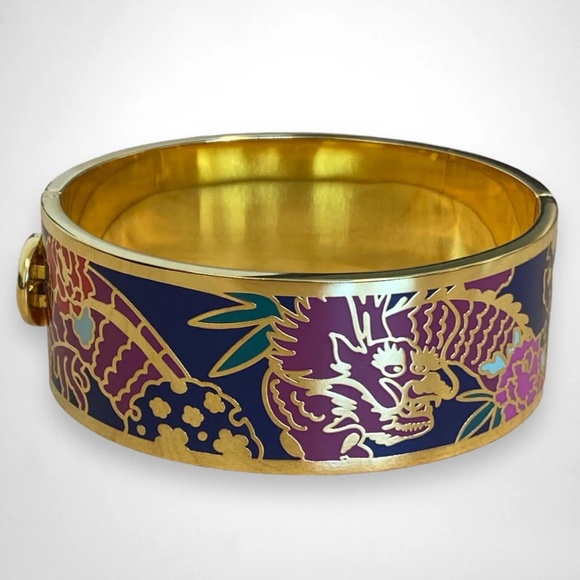 Johnny Was Dragon Hinged Bracelet in Multi sz XS/SM NWT - Picture 2 of 9